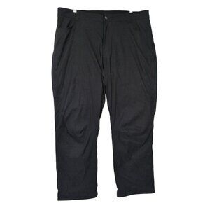 Eddie Bauer Fleece Lined Pants Mens 40 x 30 Black Gorpcore Outdoor Hiking Chore